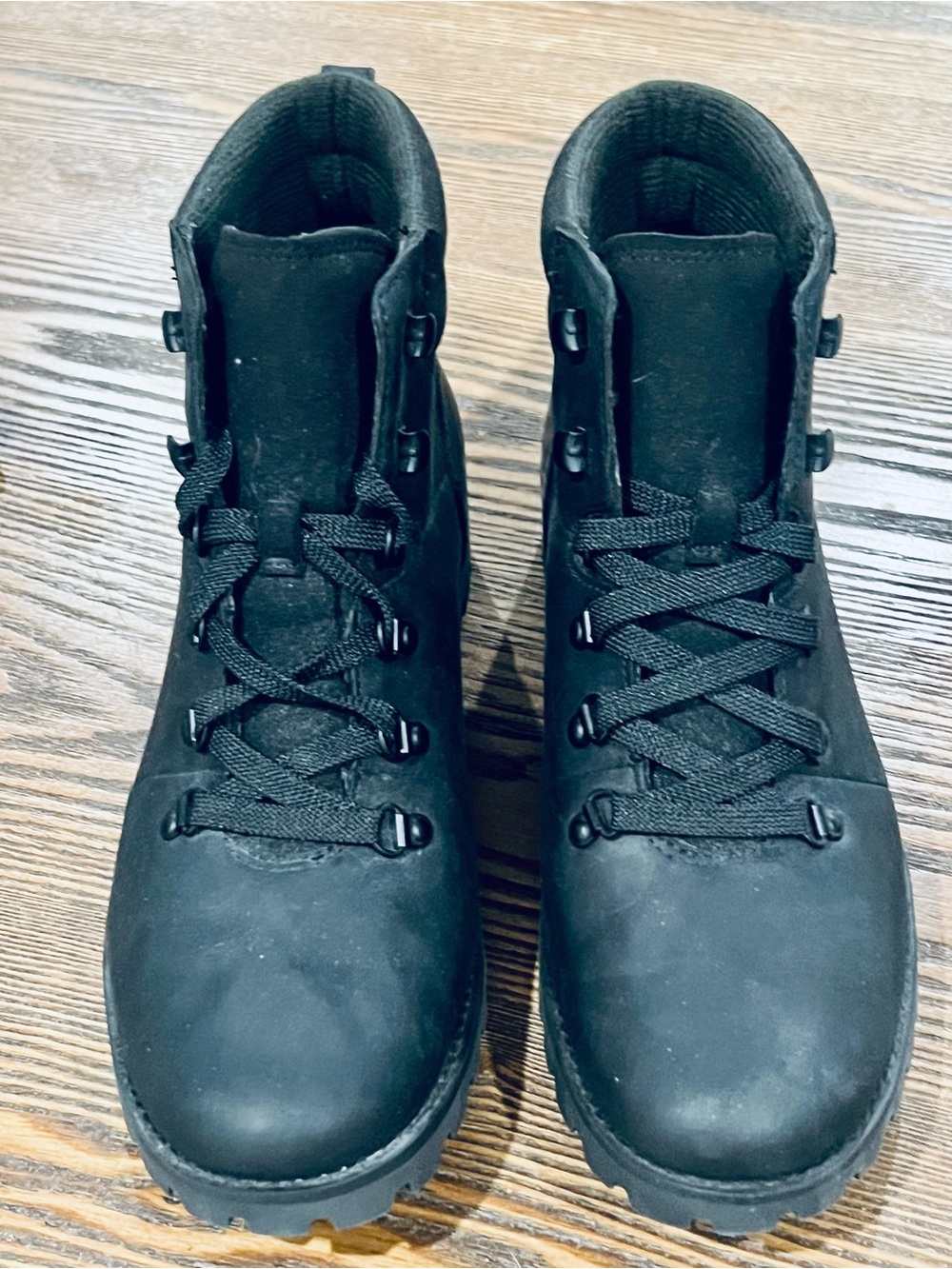 Timberland Womens Ellendale Hiking Boots Black Leather A2B8X Size 10M NWOT